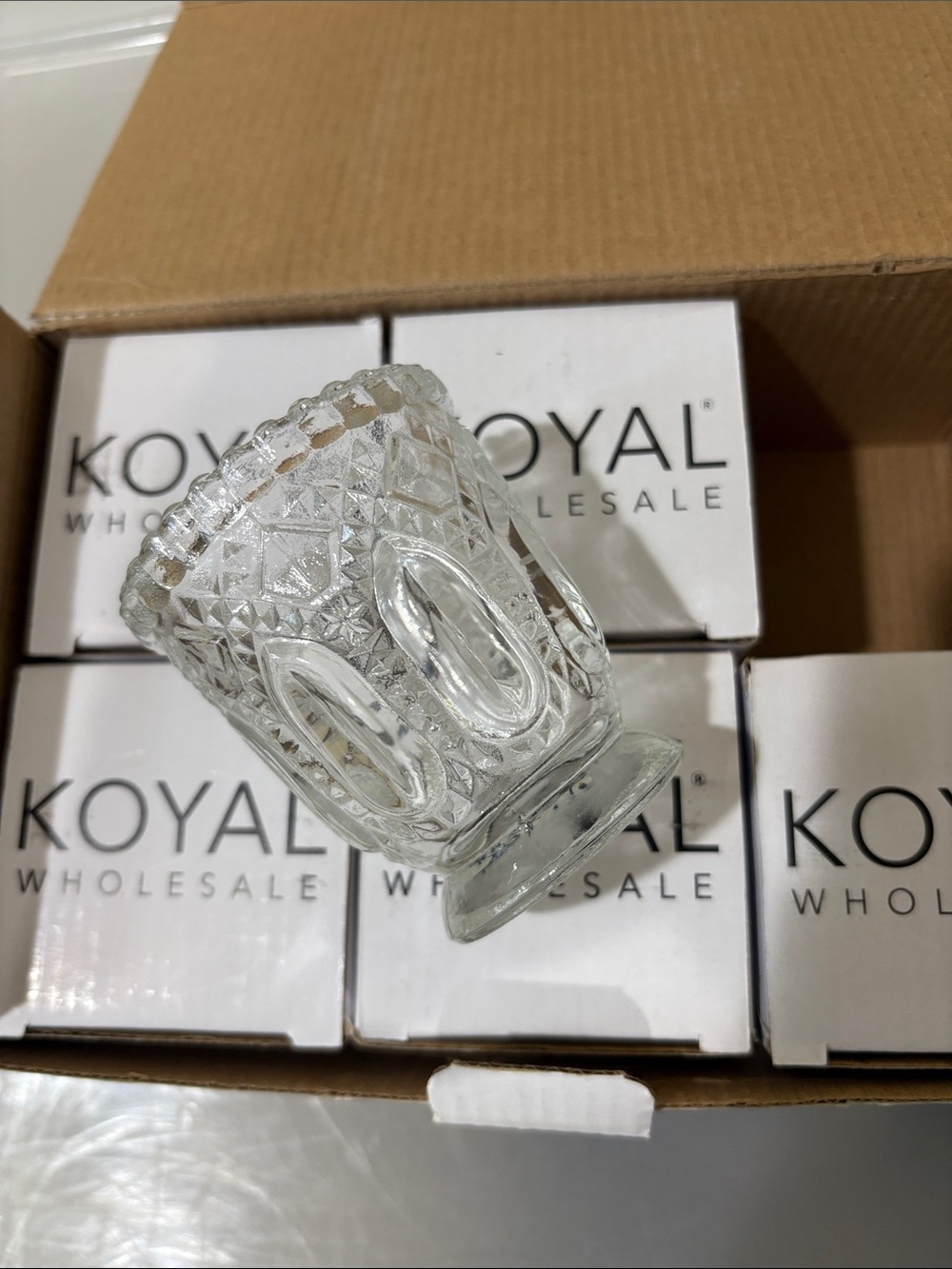 Clear Vintage Glass Votive Candle Holders!